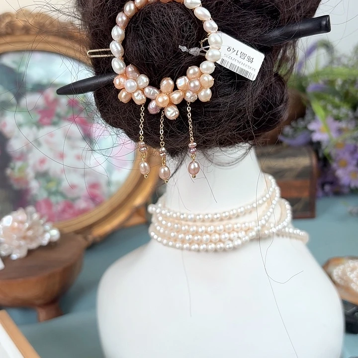 春***来发饰淡水珍珠未镶嵌