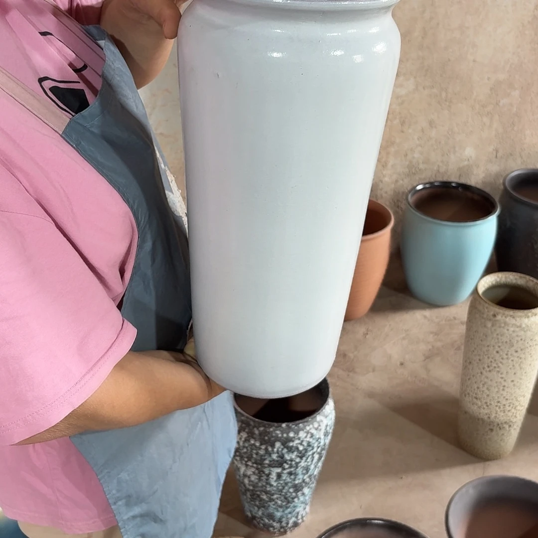 紫砂花盆口18高40