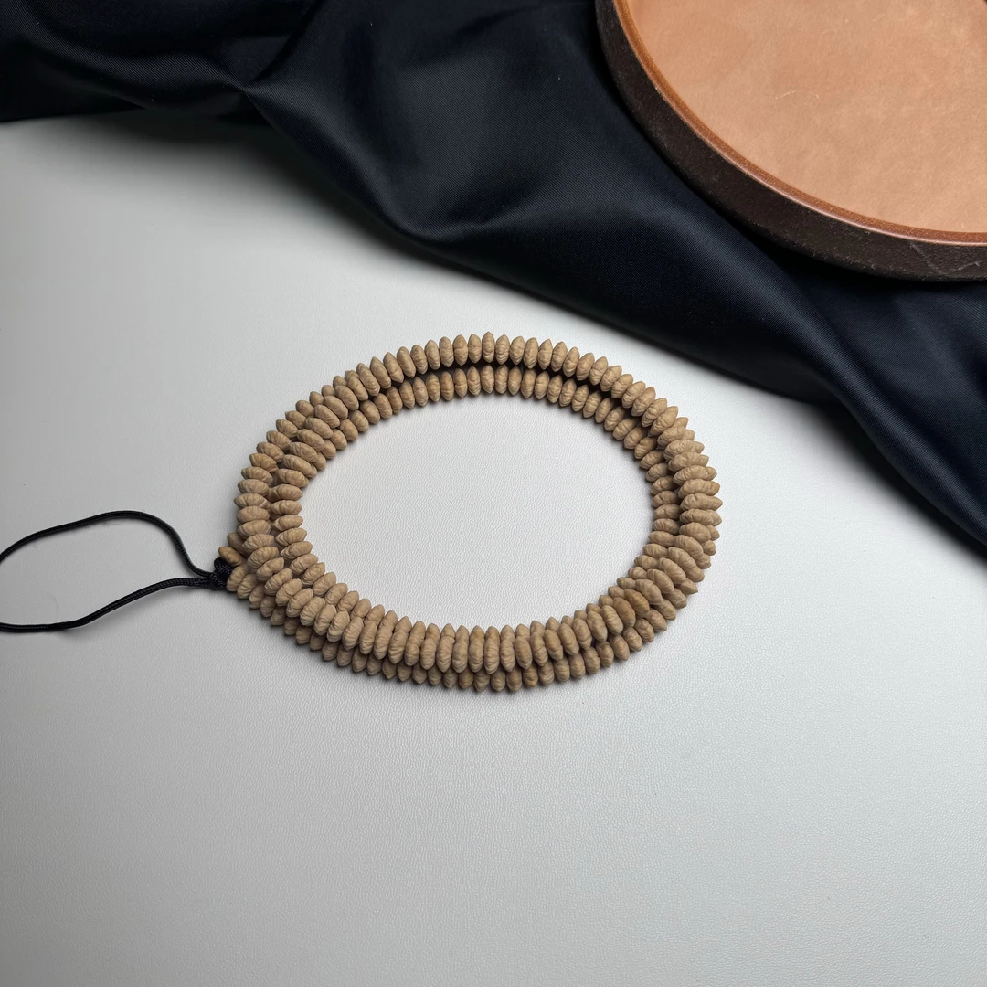 九华山金叶莲花菩提【平肉飞碟】小众文玩男女款216颗念珠好物