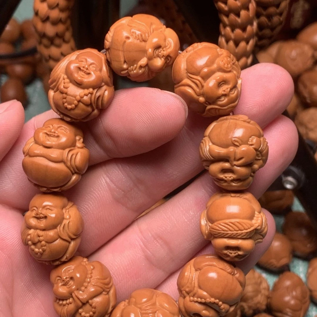 橄榄核雕刻男女手串社会小沙弥十颗籽