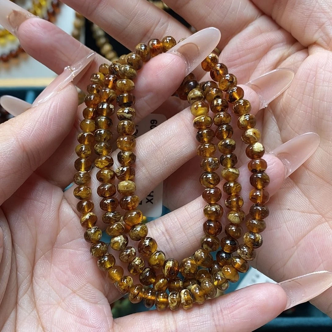 琥珀未镶嵌裸石5m花珀