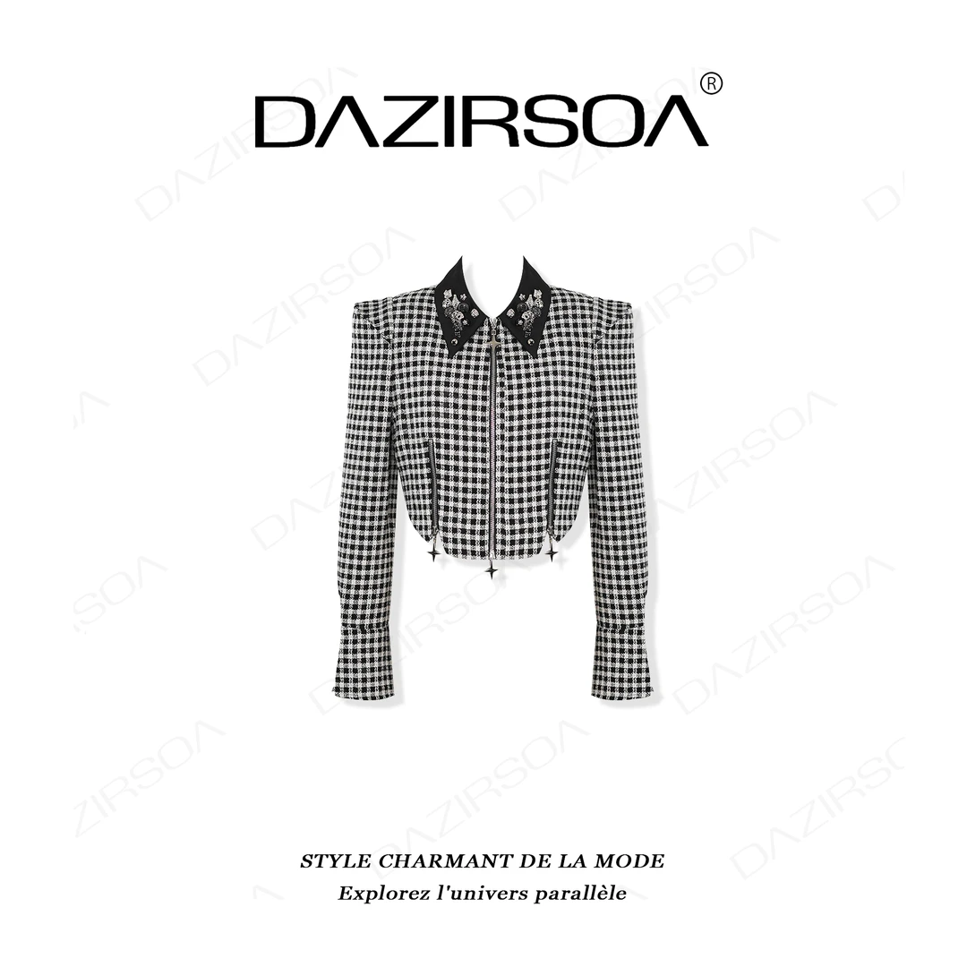 DAZIRSOA/达姿“当代摩登”时尚百搭显瘦洋气小香短外套 X119