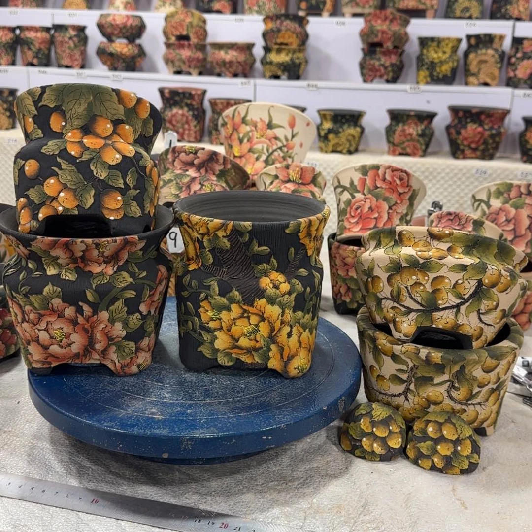 微*?精品多肉手绘花盆