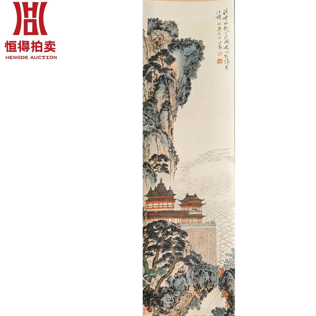 2-3-1 0017pr绘画立轴溪云112x33