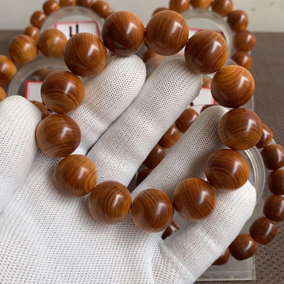 柏木手串/手链1.8红油转纹太行陈化崖柏手串