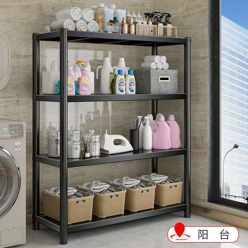 【爆款圆管】30宽多层置物架家用防锈多功能加厚落地式储物架碳钢