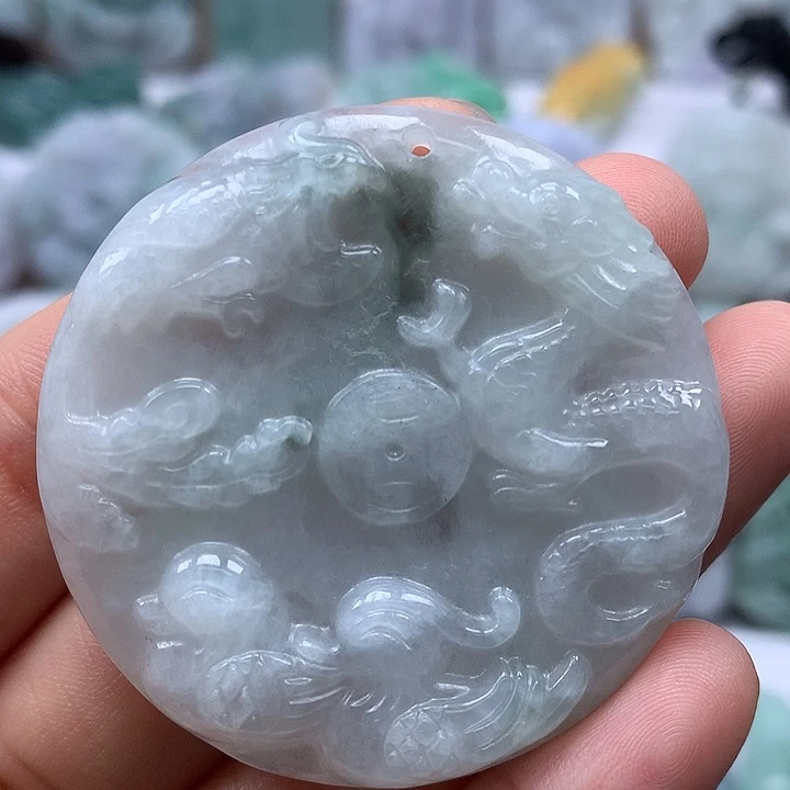 翡翠未镶嵌颈饰龙凤呈祥福利