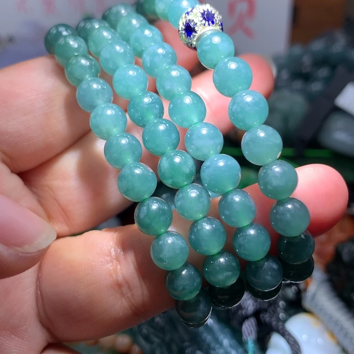 翡翠项链未镶嵌保真天然A货翡翠