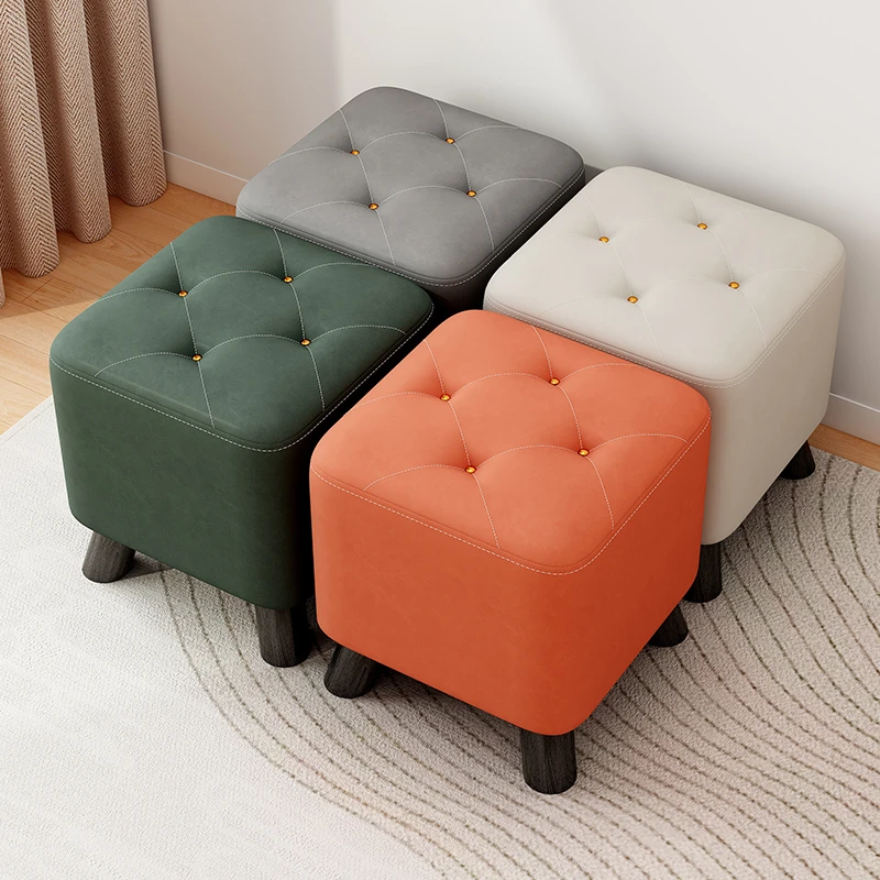 小凳子家用矮凳结实耐用客厅坐凳茶几沙发墩子软包板凳成人换鞋凳