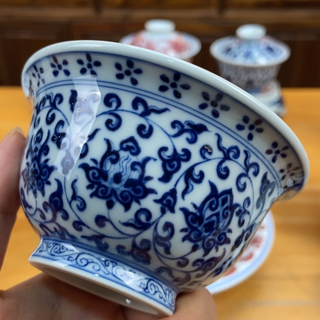 景德镇手绘现代茶具非古董