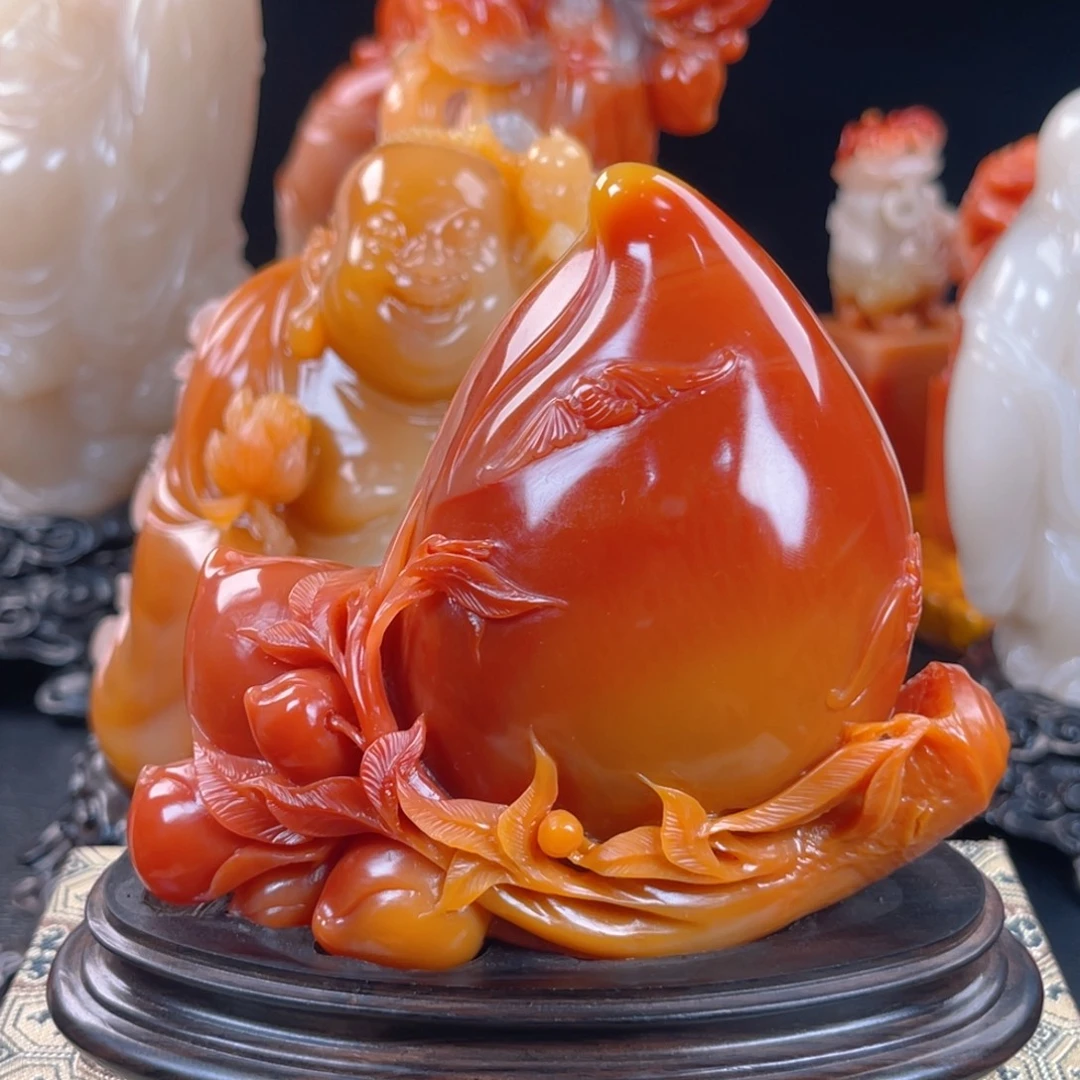 小***碟寿山石寿山石雕刻