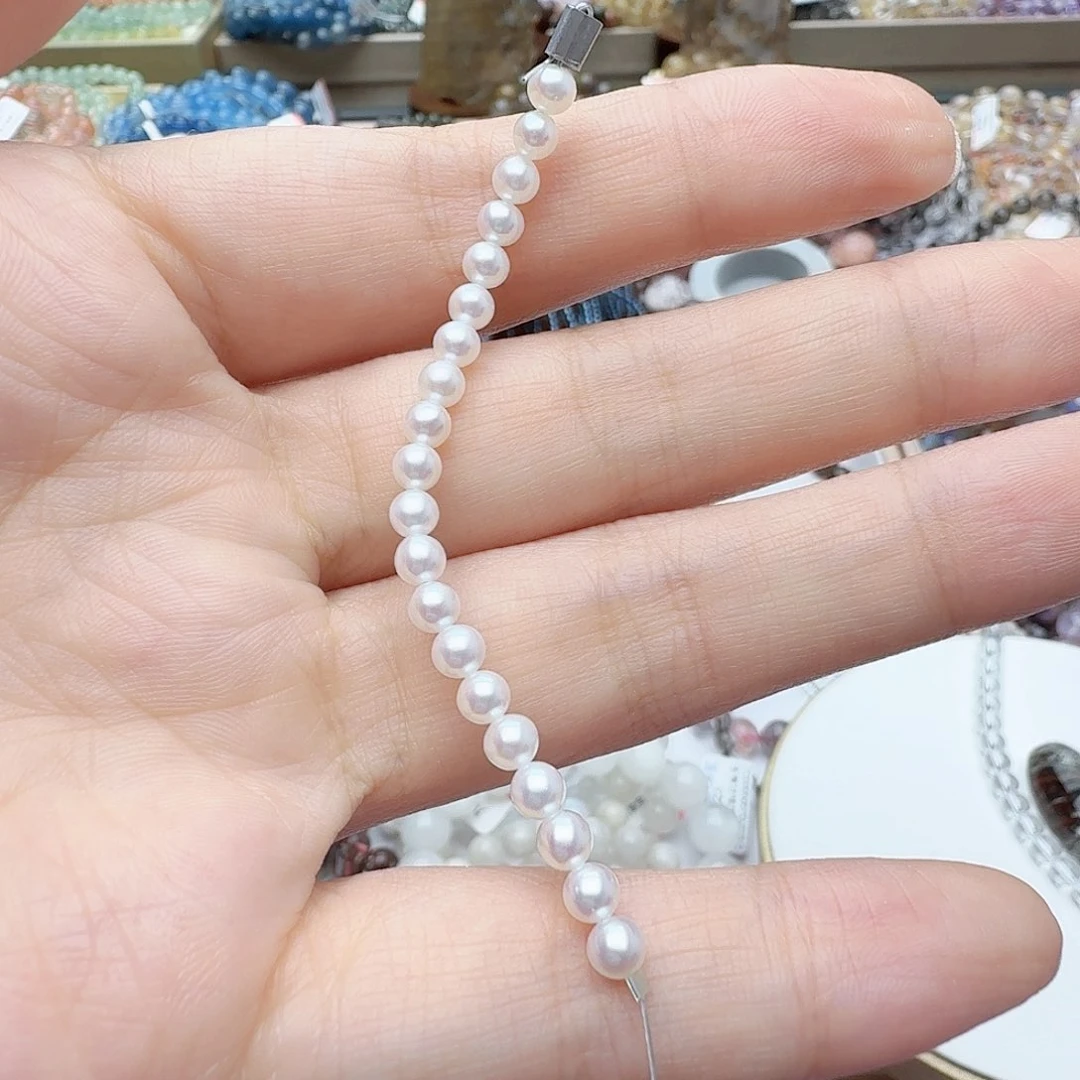 天然辰砂天然珍珠baby散珠4.2mm