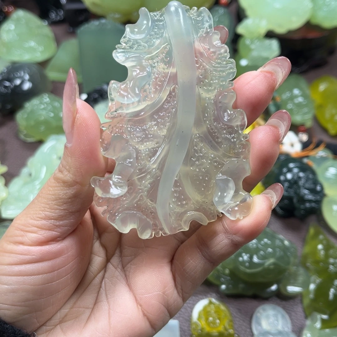 蛇纹石玉未镶嵌手把件