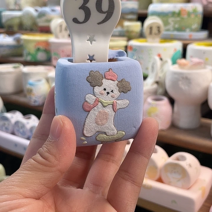 39…..手工手绘花盆