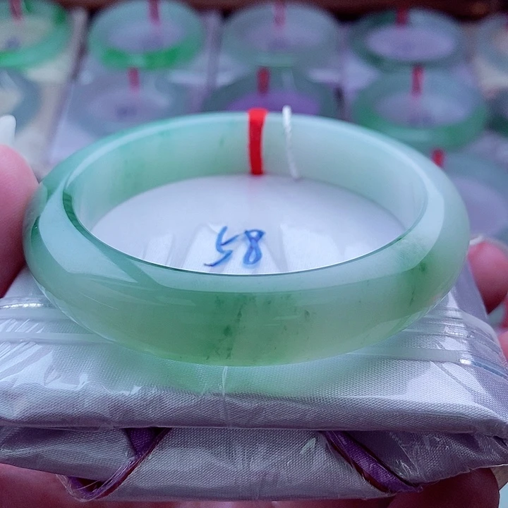 未镶嵌手镯翡翠332绿野仙踪绿意盎然冰润细腻起胶