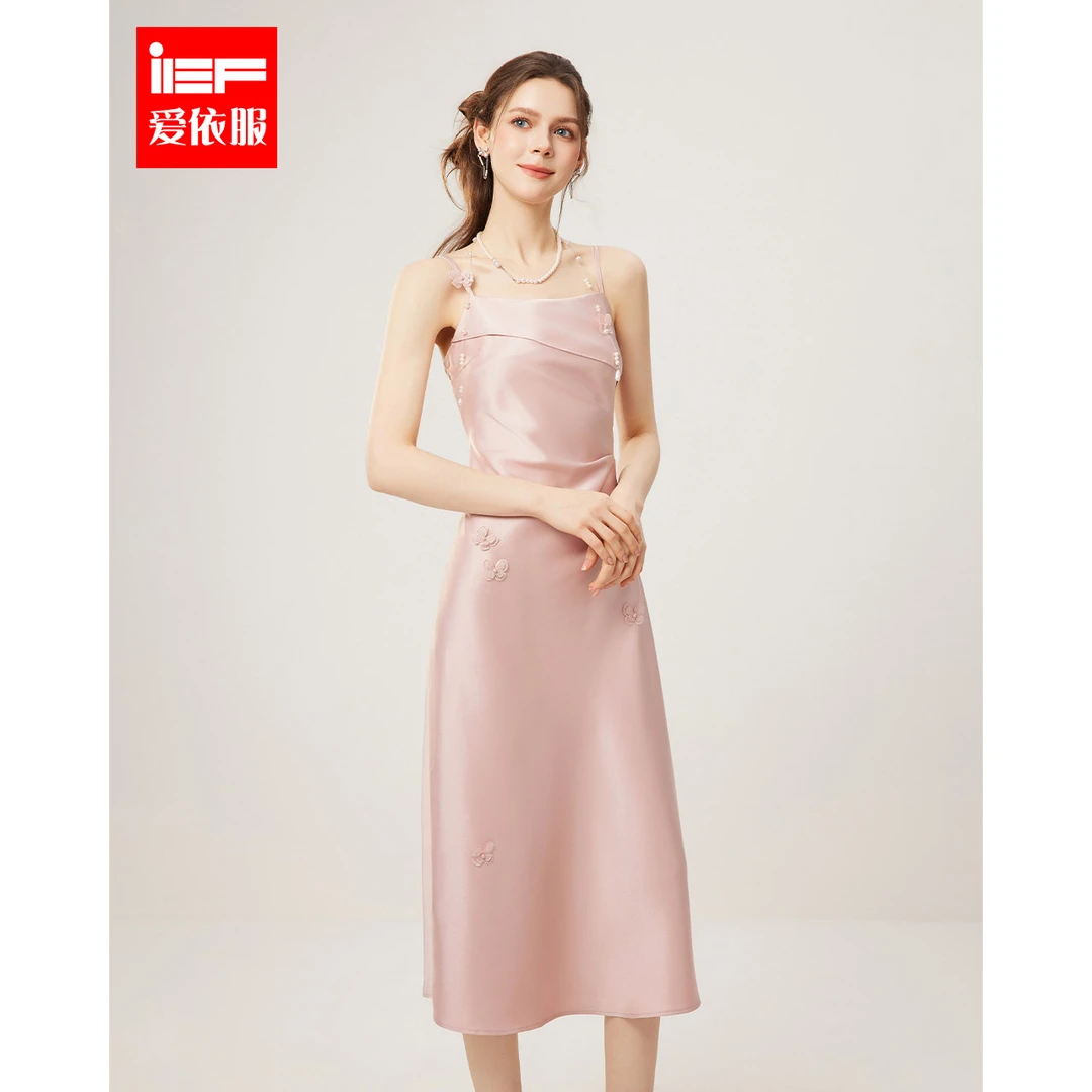 IEF/爱依服2025夏季新款法式纯欲性感名媛淑女气质高级感吊带长裙