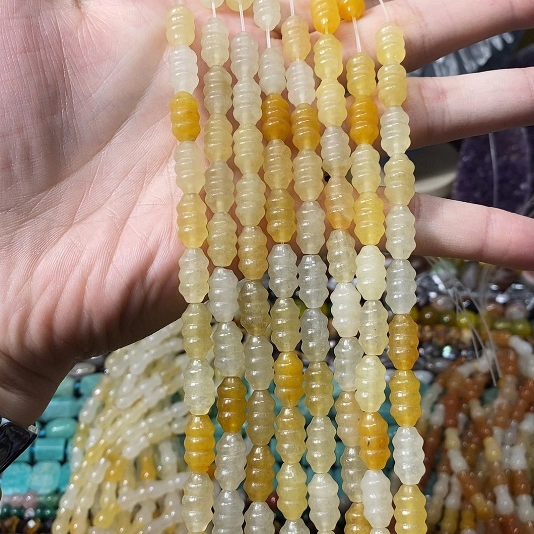 石英质玉未镶嵌，2条，金丝玉云朵8mm，