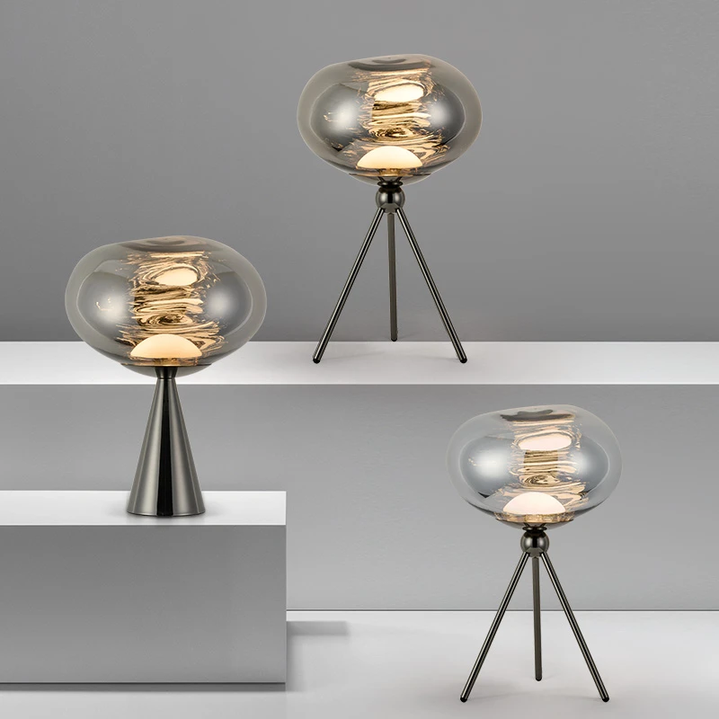 意式极简北欧轻奢熔岩台灯酒店客厅别墅书房家用玄关简约北欧台灯