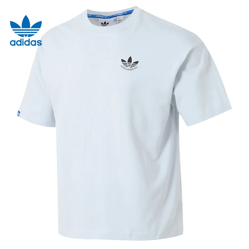 【滔搏体育】adidas阿迪达斯男子时尚流光风针织无领短T恤JN1675