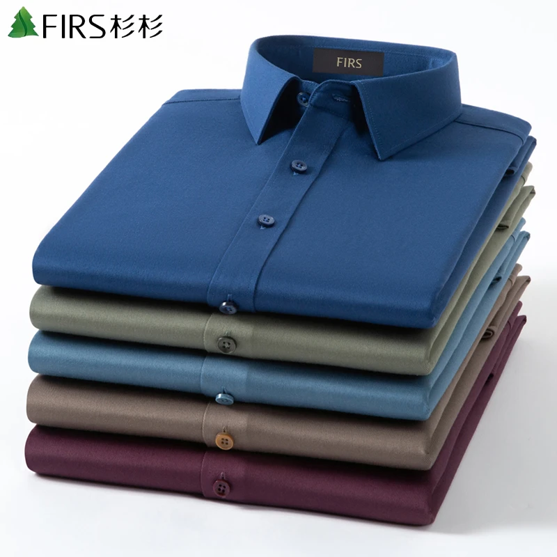 杉杉高档长袖衬衫男款羊毛保暖上班衬衣免烫亲肤抗皱商务休闲男装
