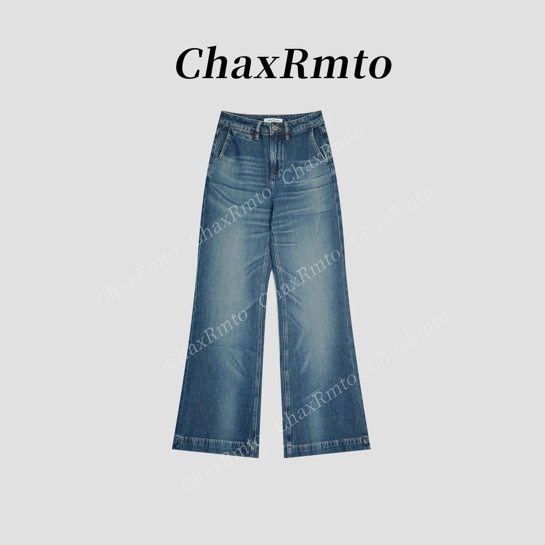 ChaxRmto斯斯25秋冬时尚百搭中高腰修身微喇牛仔裤SD1A2369