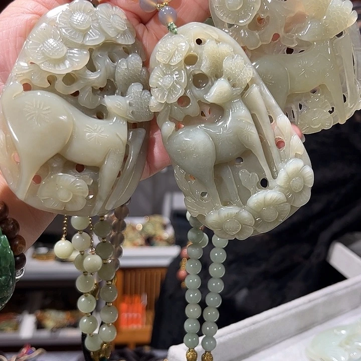 未镶嵌岫玉毛衣链