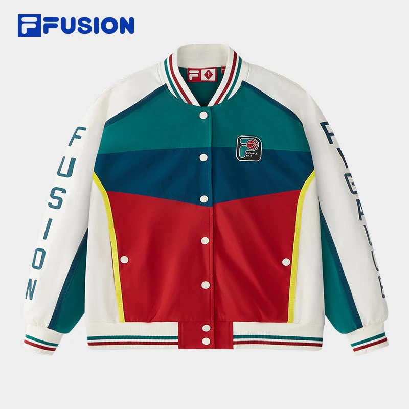 Fila/斐乐X PIGALLE联名拼接撞色时尚外套女装春季复古运动上衣