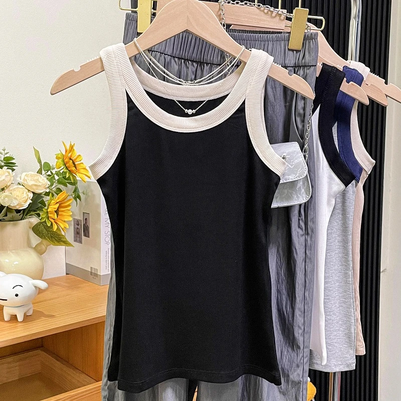 大码内搭吊带背心时尚辣妹显瘦运动外穿无袖上衣薄款吊带背心内搭