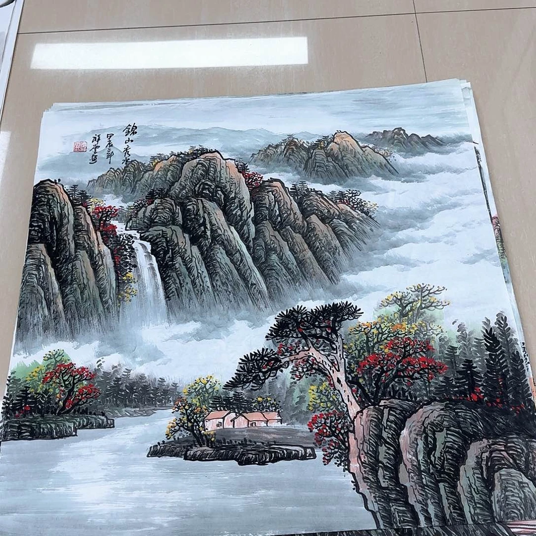 国画国画作品多次