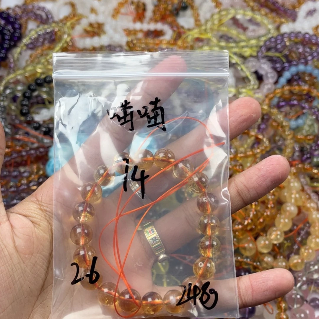 水晶天然黄水晶未镶嵌