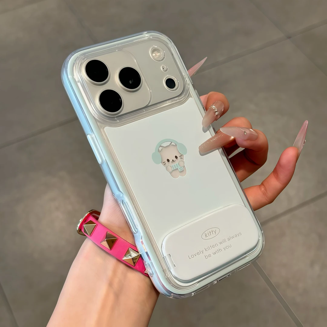 欧克里里耳机猫咪支架适用苹果17/16手机壳华为vivo小米15/14oppo