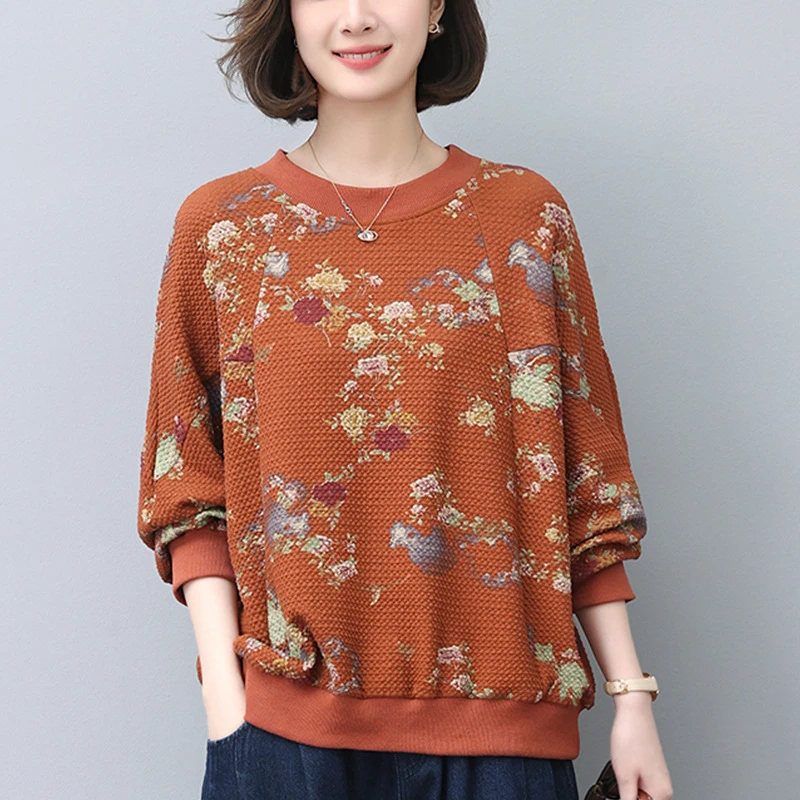 女士卫衣妈妈款欧货漂亮女装2025初秋新款春秋大码中年设计感上衣