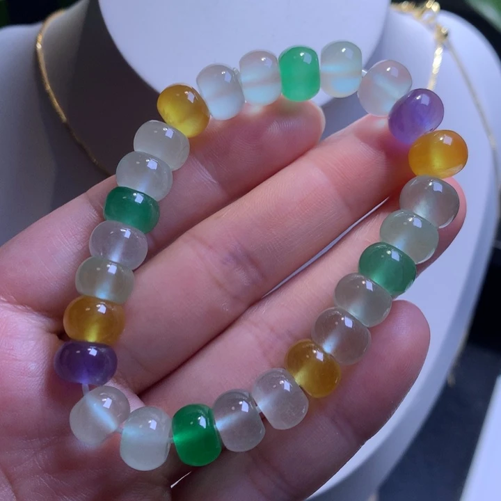 青***豆冰彩精品算盘珠子26棵