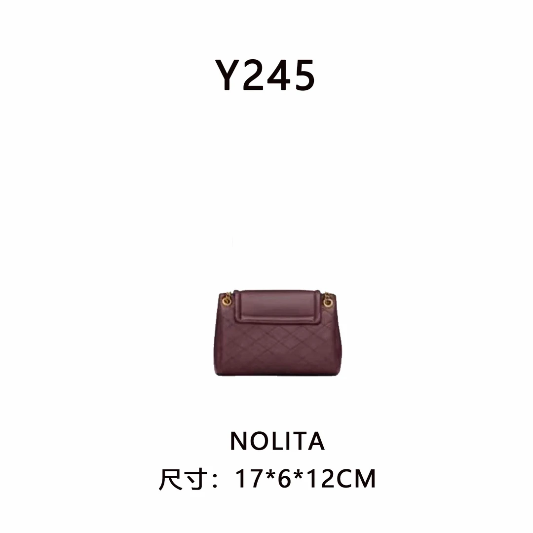 【Y245】nolita（尺寸17*6*12CM）新款红色女包
