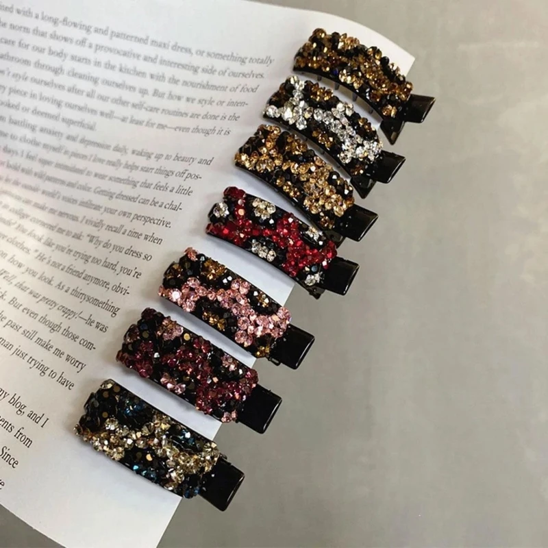 韩国气质精致百搭炫彩闪钻少女侧边夹刘海夹顶明星同款饰品