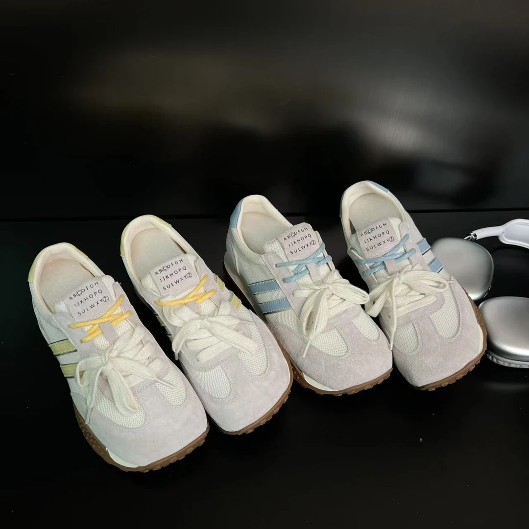 【伯克利学院】厚底德训鞋女2025夏季新款平底百搭休闲板鞋潮088-3