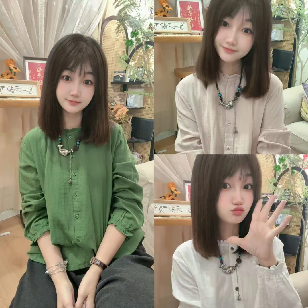 【浪漫满屋】秋季新款 时尚洋气百搭文艺宽松显瘦精致木耳边衬衣