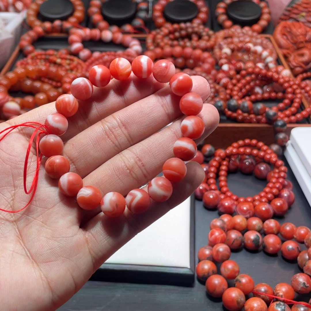 南红玛瑙手链未镶嵌