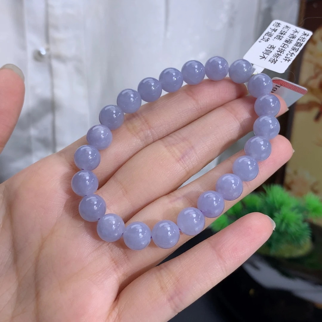 未镶嵌手串翡翠卡8.0冰润紫手串