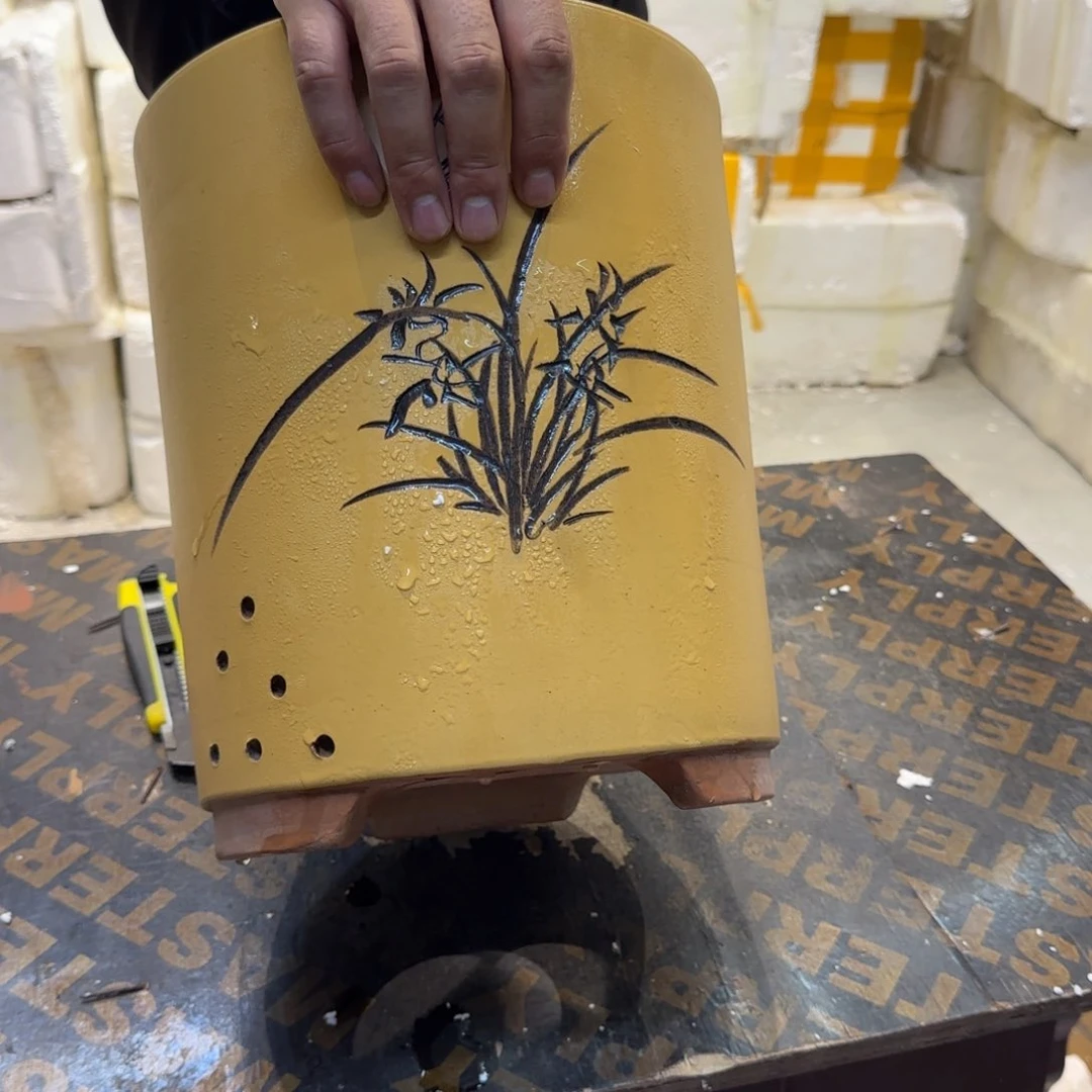 紫砂花盆口径17.22口径