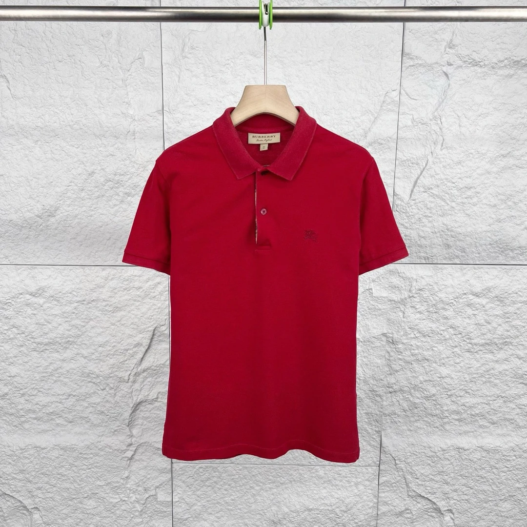 95新 BURBERRY/博柏利 XS码/红色战马刺绣短袖Polo衫/15671285