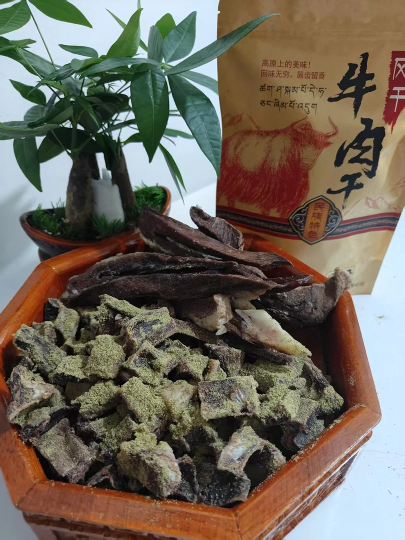 正宗当雄牧民家的风干牦牛肉五香味，麻辣味，原味。(拉萨发货)西藏