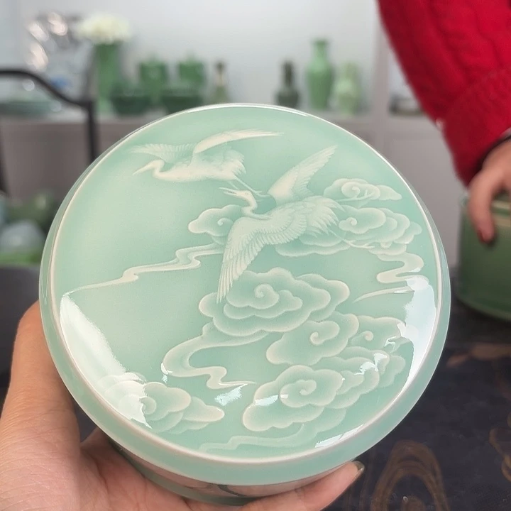 龙泉云间青瓷小米茶器