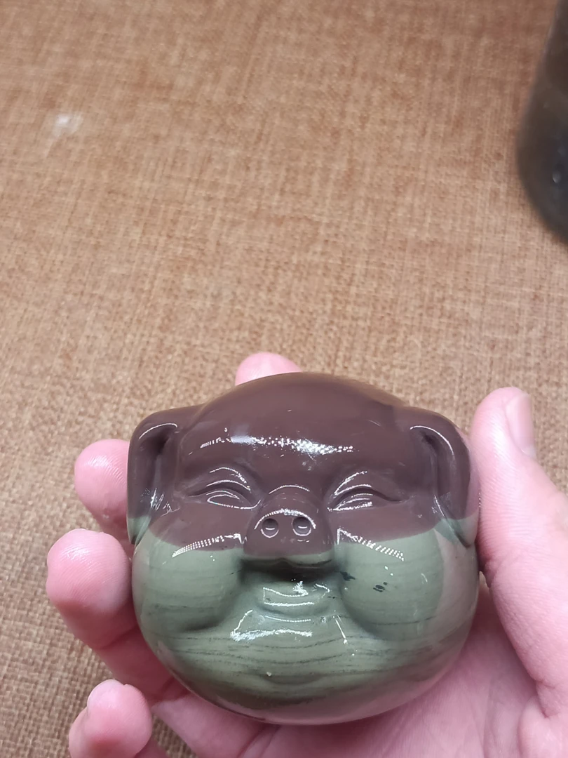 可爱猪造型创意茶艺配件可养茶盘装饰