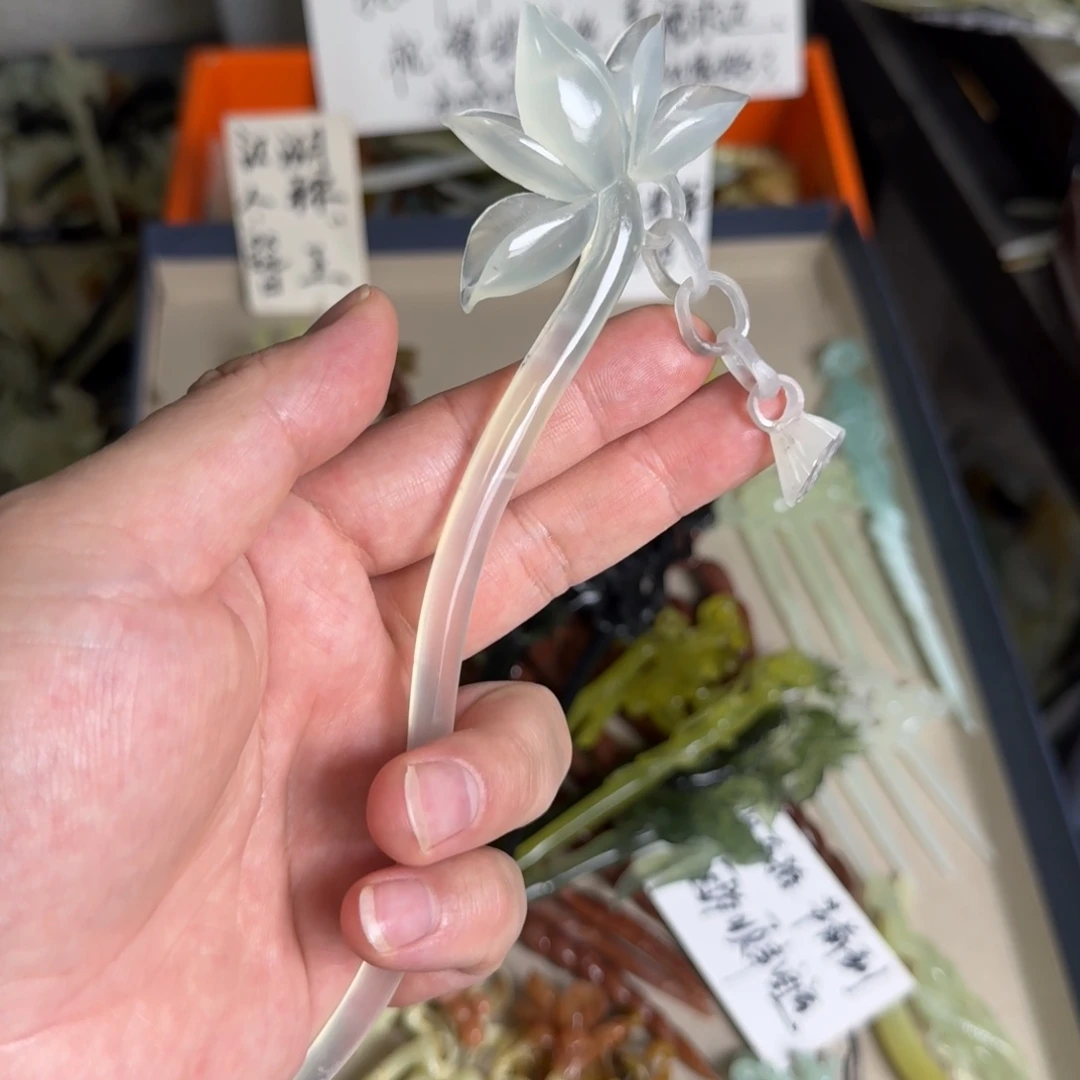岫玉发饰未镶嵌岫玉发簪就是好看