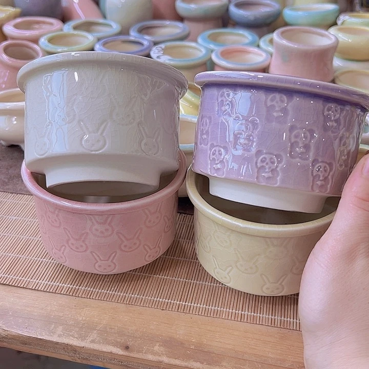 陶瓷花盆当场满12包邮