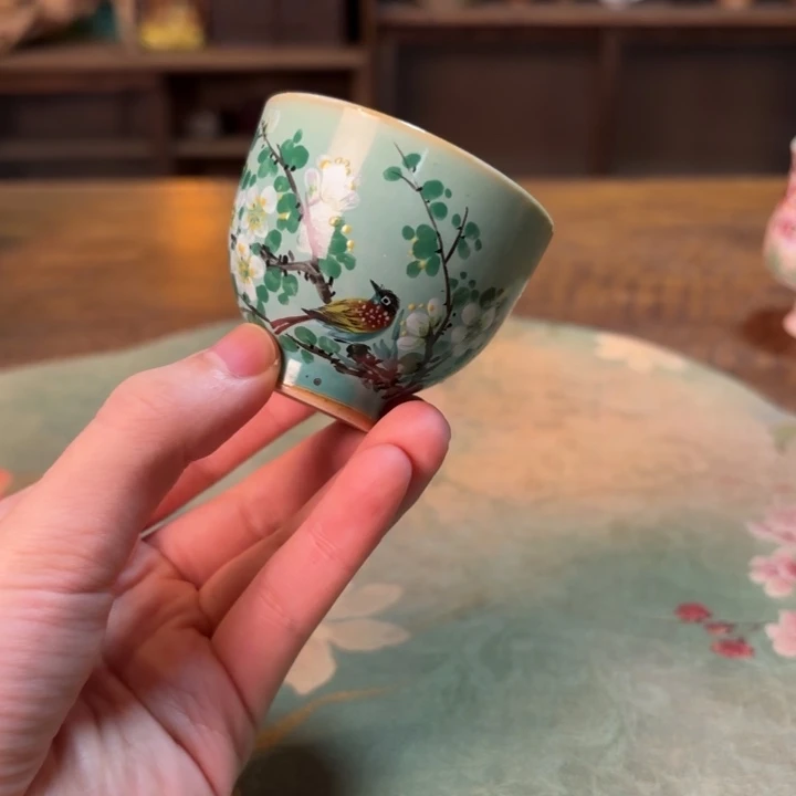 柴烧纯手工手绘陶瓷