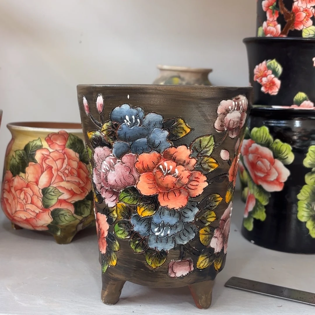 景德镇手绘花盆陶瓷13/18