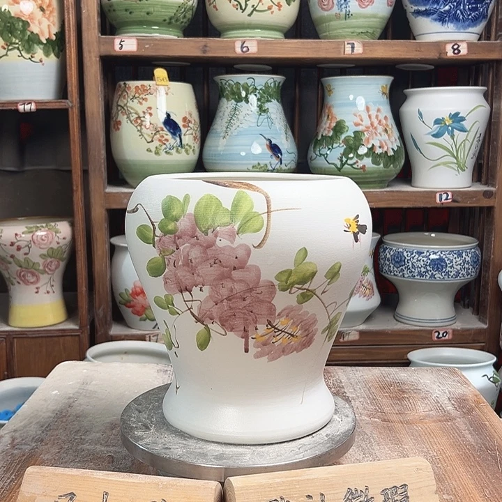 陶瓷鱼尾紫藤新款新款陶瓷陶瓷