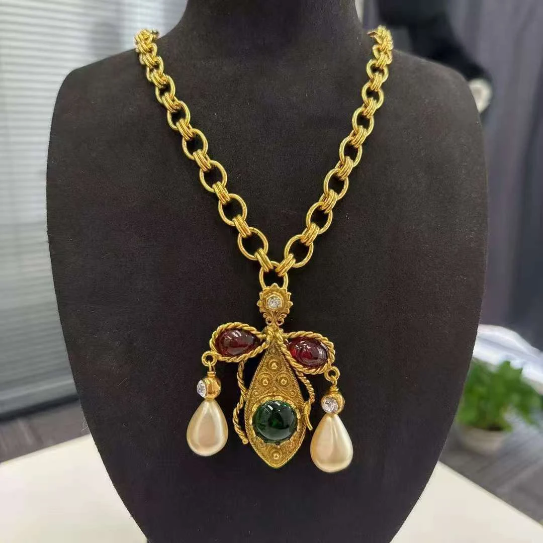 95新 Chanel/香奈儿 Chanel vintage香奈儿中古蜜蜂琉璃项链